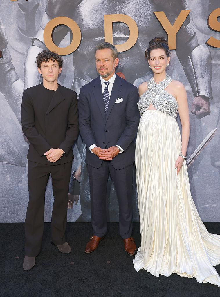 Matt Damon Tom Holland Anne Hathaway The Odyssey 2026 cast